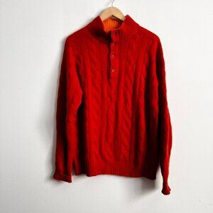 Tom James cashmere 1/4 button sweater